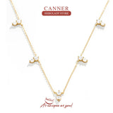 Crystal Necklace 925 Sterling Silver Rock Punk Wedding Pendant 18K