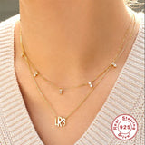 Crystal Necklace 925 Sterling Silver Rock Punk Wedding Pendant 18K