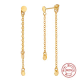 Sterling Silver Double Disc Pendant Earrings for Women