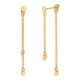 Sterling Silver Double Disc Pendant Earrings for Women