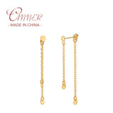 Sterling Silver Double Disc Pendant Earrings for Women