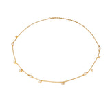 925 Silver Pearl Zircon Necklace Women Ladies Collarbone Jewelry