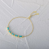 Silver 925 Sterling Gem Bracelet for Women Wedding Chain Jewelry