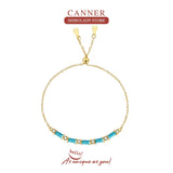Silver 925 Sterling Gem Bracelet for Women Wedding Chain Jewelry