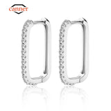 Moissanite Huggie Hoop Earrings 925 Sterling Silver Piercing Earring For Women