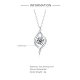 Moissanite Necklace Pendant 925 Sterling Silver Necklaces for Women