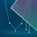 Opal Necklace 925 Sterling Silver Crystal Collier Long Chain Fine Jewelry