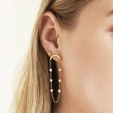 925 Silver Pearl Drop Earrings Pendientes Con Perlas