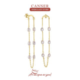925 Silver Pearl Drop Earrings Pendientes Con Perlas