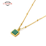 925 Silver Agate Turquoise Malachite Pendant Necklace Women