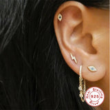 925 Silver Hoop Earrings Women Piercing Earings Jewelry