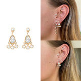 Mini Crystal 925 Silver Earring for Women Stud Earrings Zirconia