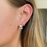 Mini Crystal 925 Silver Earring for Women Stud Earrings Zirconia