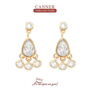 Mini Crystal 925 Silver Earring for Women Stud Earrings Zirconia