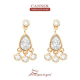 Mini Crystal 925 Silver Earring for Women Stud Earrings Zirconia