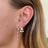 Mini Crystal 925 Silver Earring for Women Stud Earrings Zirconia