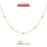 925 Silver Mini Geometry Necklace Long Chain Wedding Rock Punk