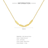 925 Silver Mini Geometry Necklace Long Chain Wedding Rock Punk