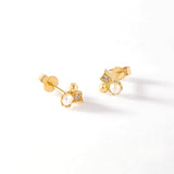 Mini Pearl Earrings Silver 925 Zirconia Stud Earrings
