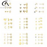925 Silver Mini Star Triangle Stud Earrings for Women