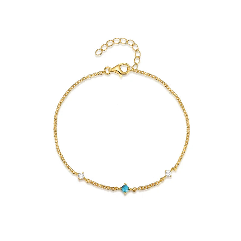 Silver 925 Turquoise Bracelet Women Original Wedding Jewelry