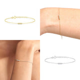 Mini Zircon Bracelet Silver 925 Wedding Party Chain Jewelry