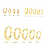 925 Silver Hoop Earrings Small Huggie Female Hoops