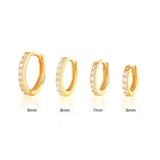 925 Silver Hoop Earrings Small Huggie Female Hoops