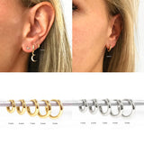 Minimalist 925 Sterling Silver Round Circle Hoop Earrings
