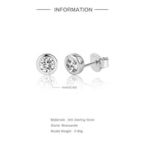 0.3CT Round Moissanite Diamond Earrings 925 Sterling Silver Studs