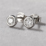 0.3CT Round Moissanite Diamond Earrings 925 Sterling Silver Studs