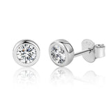0.3CT Round Moissanite Diamond Earrings 925 Sterling Silver Studs