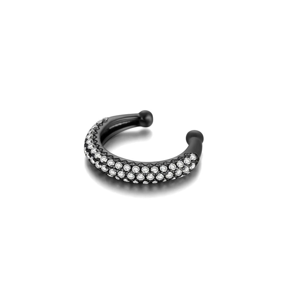 925 Sterling Silver Zircon Ear Cuff Clip Earrings for Women