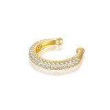 925 Sterling Silver Zircon Ear Cuff Clip Earrings for Women