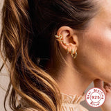 925 Silver Butterfly Snake Earcuff Fine Jewelry Earring