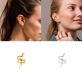 925 Silver Butterfly Snake Earcuff Fine Jewelry Earring