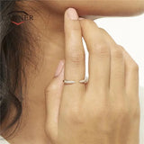 Zircon Star Moon 925 Silver Wedding Rings Men Women Jewelry Anillos