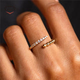 Zircon Star Moon 925 Silver Wedding Rings Men Women Jewelry Anillos