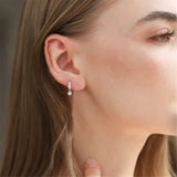 Minimalist Circle Eardrop Silver 925 For Women High Earrings Zircon Trending