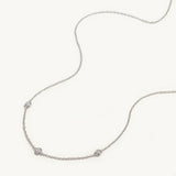 Minimalist Zircon 925 Silver Necklace for Women