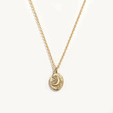 Moon Pendant Women's Neck Chain Sterling Silver 925 Jewelry Collar