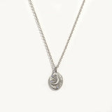 Moon Pendant Women's Neck Chain Sterling Silver 925 Jewelry Collar