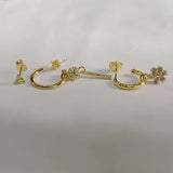Multi-Color Ear Stud Earrings For Women Charms Cartilage Piercing Earrings