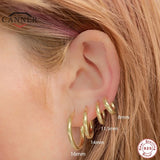 925 Sterling Silver Zircon Huggie Earrings for Women