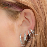 925 Sterling Silver Zircon Huggie Earrings for Women