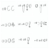 18K Plated Multi-size Dangle Earrings for Women