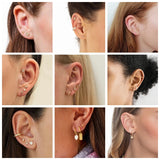 18K Plated Multi-size Dangle Earrings for Women