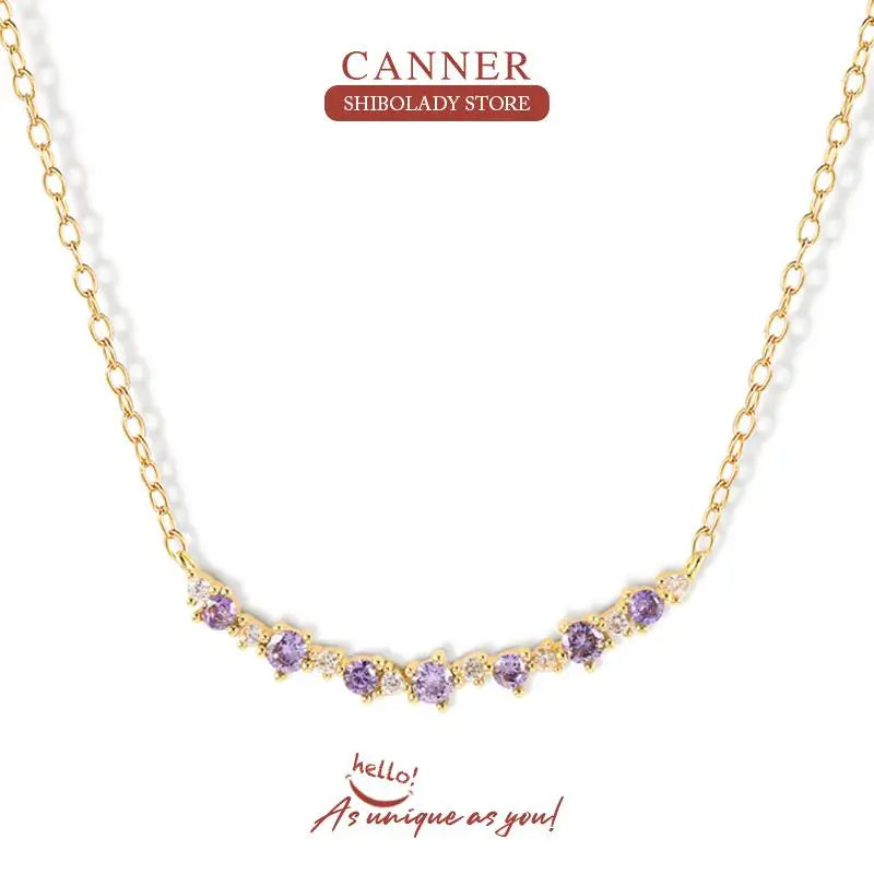 Multicolor Birthstone Mini Necklace Pendant Chain 18K Choker