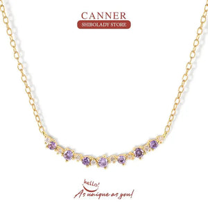 Multicolor Birthstone Mini Necklace Pendant Chain 18K Choker