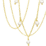 Freshwater Pearl Necklace 925 Sterling Silver Jewelry Charming Pendant Chain